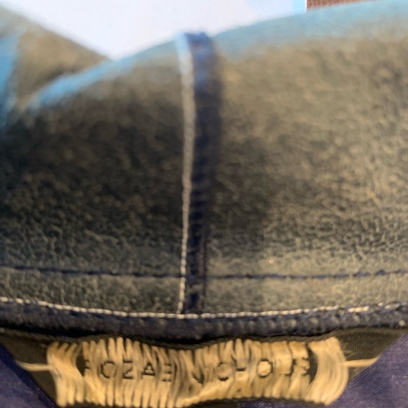 Rozae Nichols Leather Jacket Button Down Blue Size Large - Picture 6 of 7